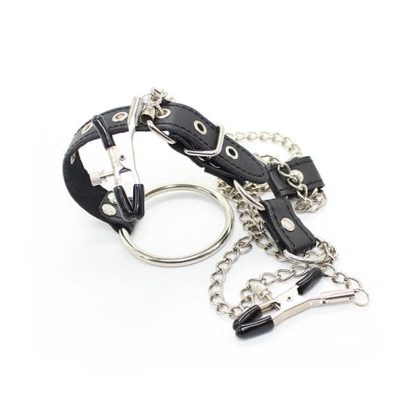 OHMAMA FETISH - NIPPLE Clamps WITH CHAINS AND PENIS RING 6
